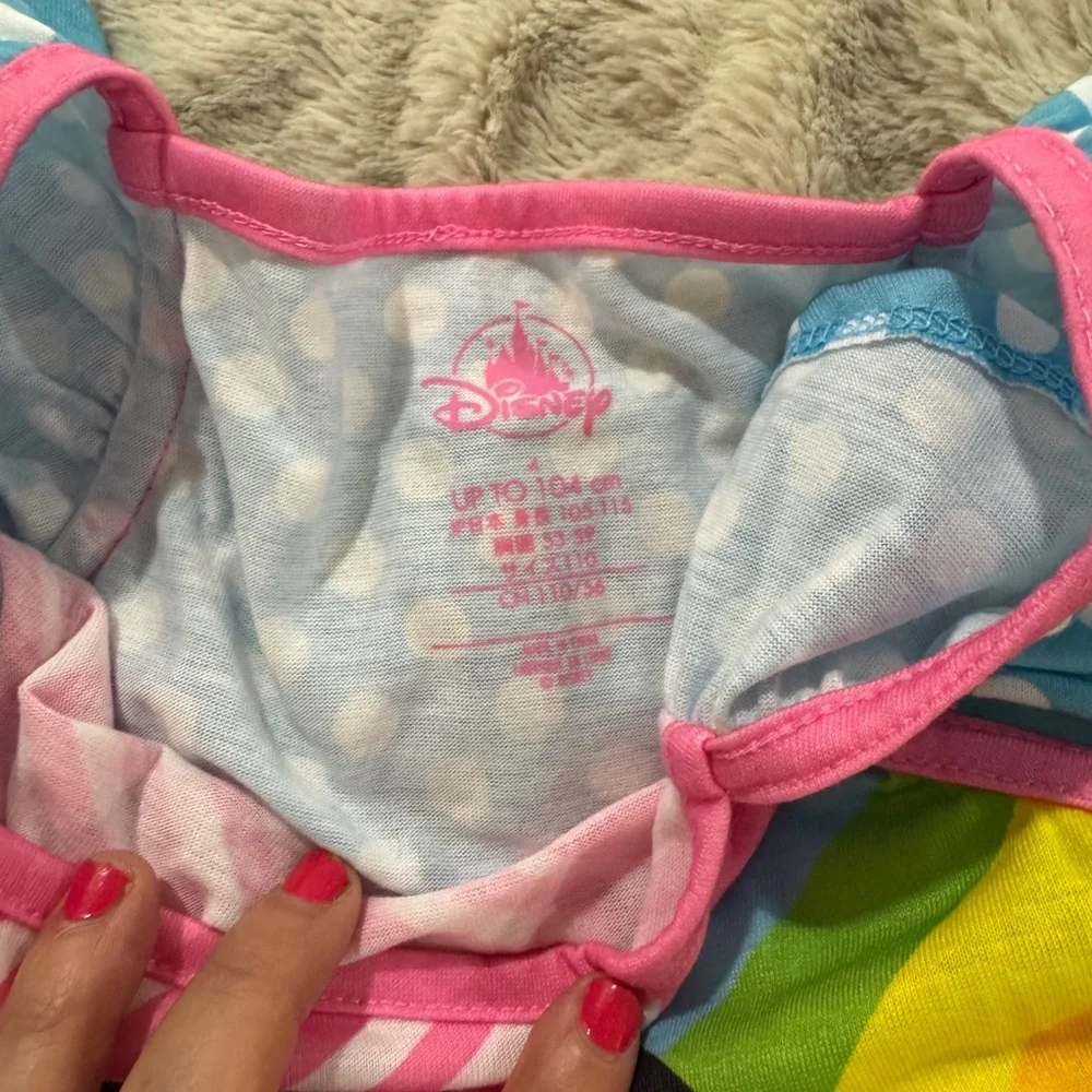 NWT Disney Minnie Mouse Rainbow Polka Dot Dress Size 4T - Picture 3 of 5